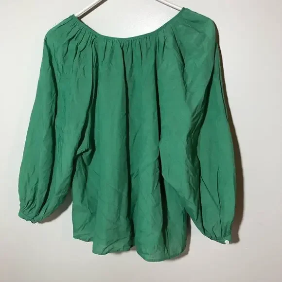 Emerson fry Lucy blouse meadow green womens S bohemian feminine cottage classic - Picture 5 of 13